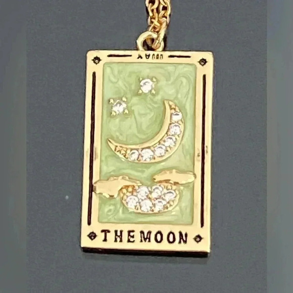 The Moon Gold Tone Necklace New - Picture 1 of 2